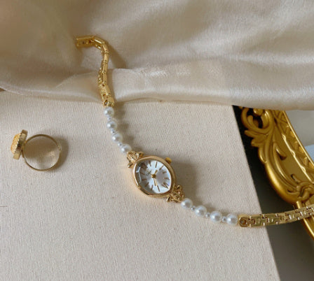 Light Luxury Pearl Bracelet Watch Women's Art Niche High-grade Simple