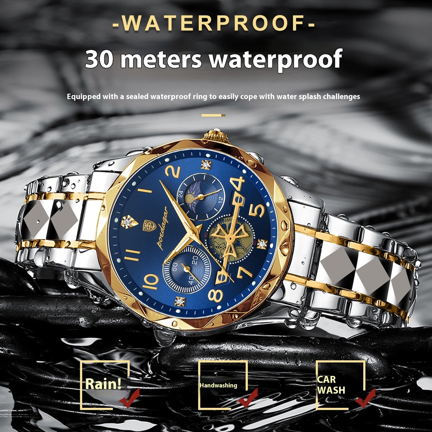 Men's Waterproof Luminous Fashionable Quartz Watch