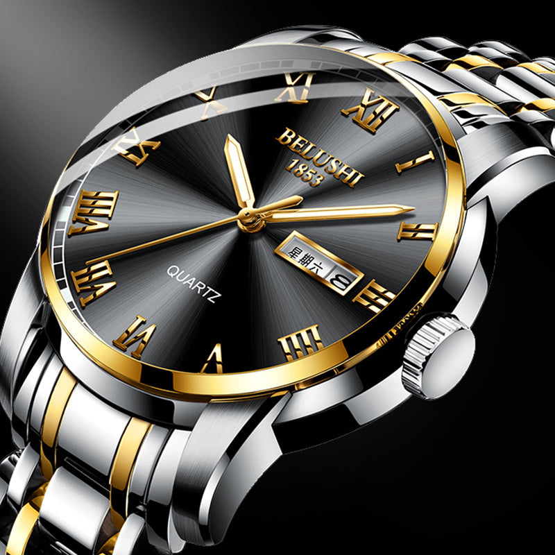 Men's Full-automatic Waterproof Refined Steel Belt Quartz Watch